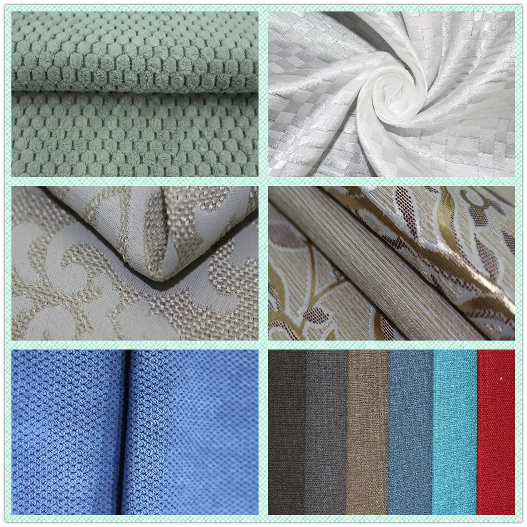 100% Polyester Jacquard Luxury Living Room Curtain Cloth Fabric Packed in Roll